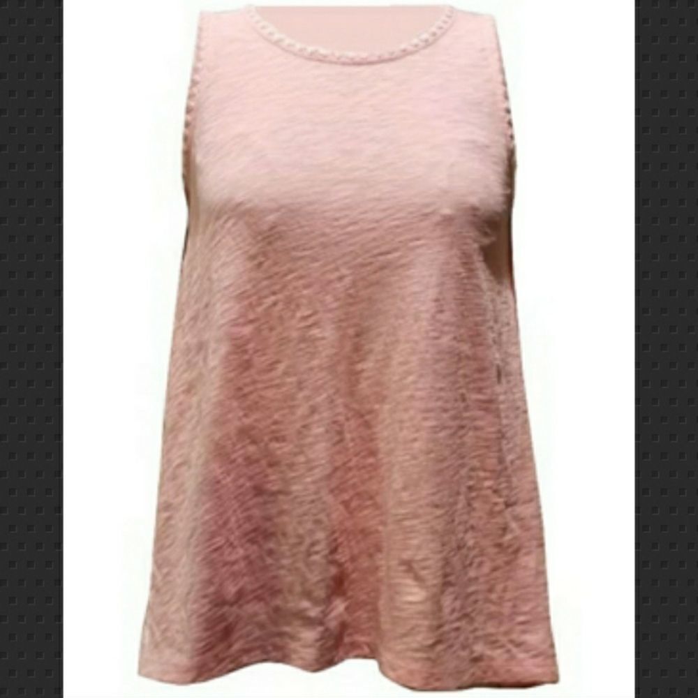 INC Embroidered-Trim High-Low Tank Top Size XL